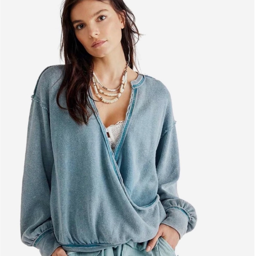 Free people anyway tee size XL color deep teal